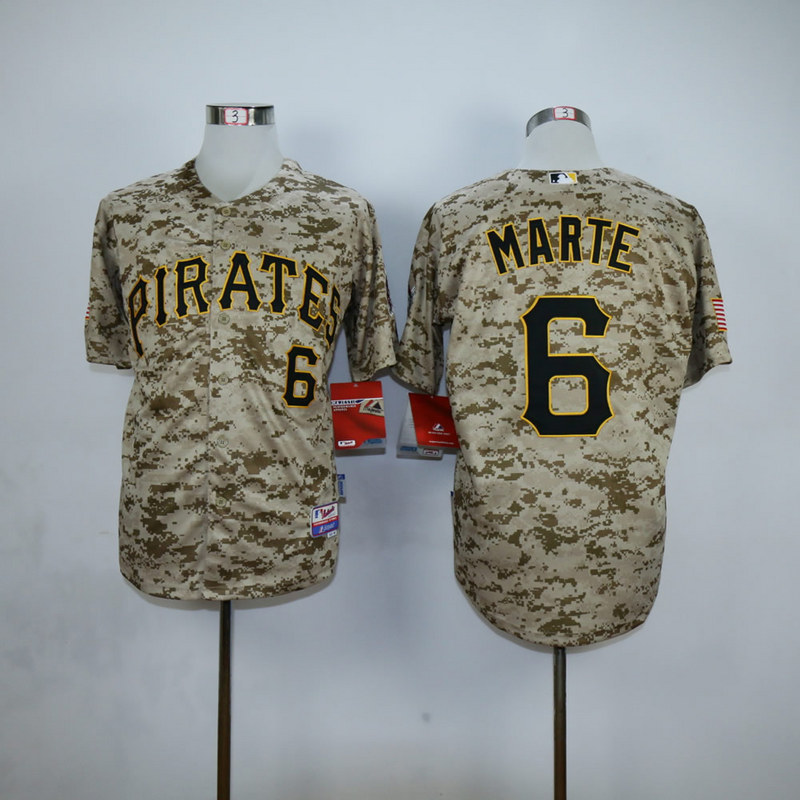Men Pittsburgh Pirates #6 Marte Camo MLB Jerseys